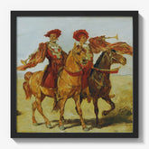 Two mounted trumpet players by Hans Makart - thumbnail_1_bf_6744857cfaa684e1cf4ba77e